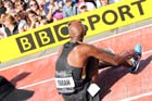 Mo Farah after winning the 2 miles at the 2012 BUPA Great North CityGames.